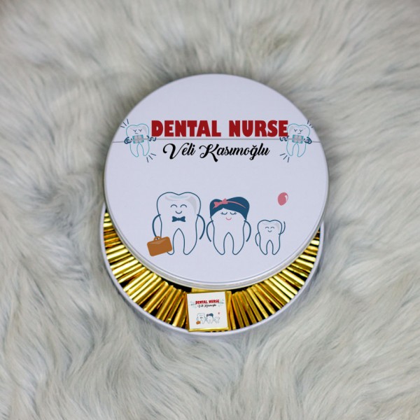 Dental Nurse Metal Kutuda Çikolata 100 Adet 002