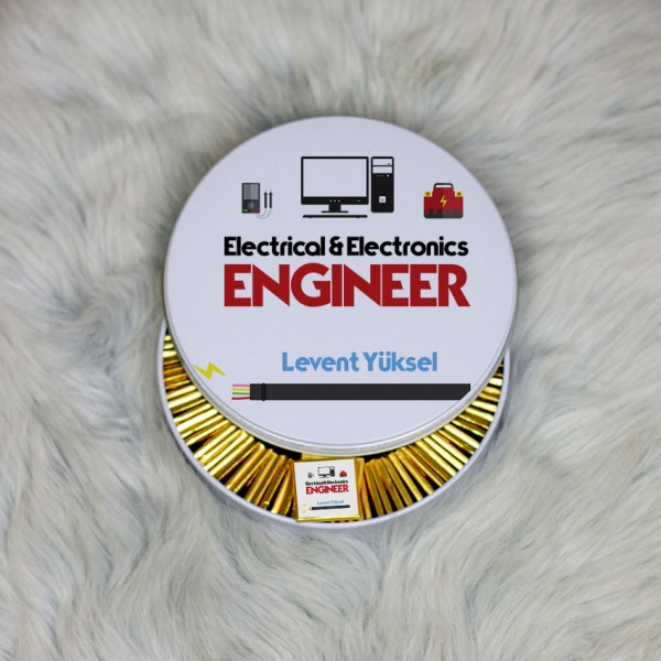 Electrical & Electronics Engineer Metal Kutuda Çikolata 100 Adet 001