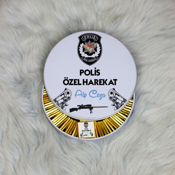 Polis Özel Harekat Metal Kutuda Çikolata 100 Adet 001