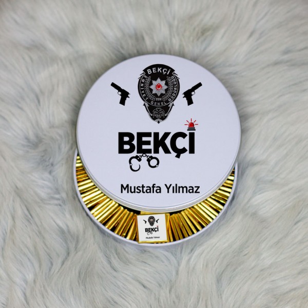 Bekçi Metal Kutuda Çikolata 100 Adet