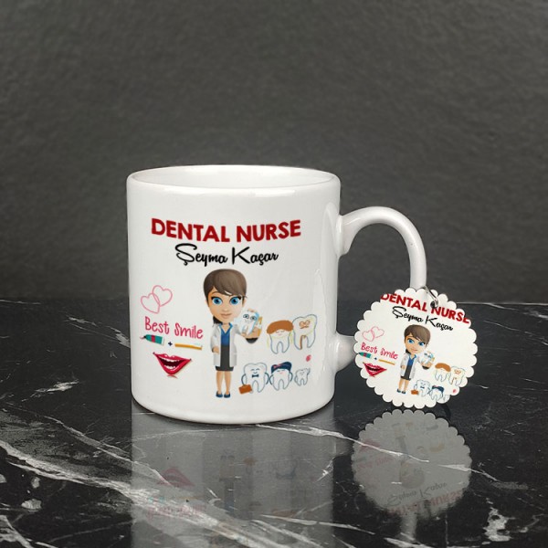 Dental Nurse Kupa Bardak ve Anahtarlık Set 001