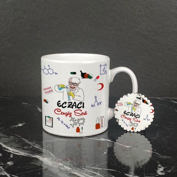 Eczacı Kupa Bardak ve Anahtarlık Set 001