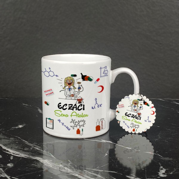 Eczacı Kupa Bardak ve Anahtarlık Set 004