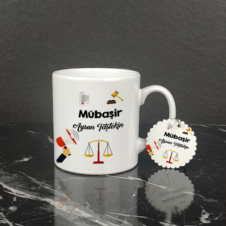 Mübaşir Kupa Bardak ve Anahtarlık Set